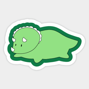 Green Triceratops Sticker